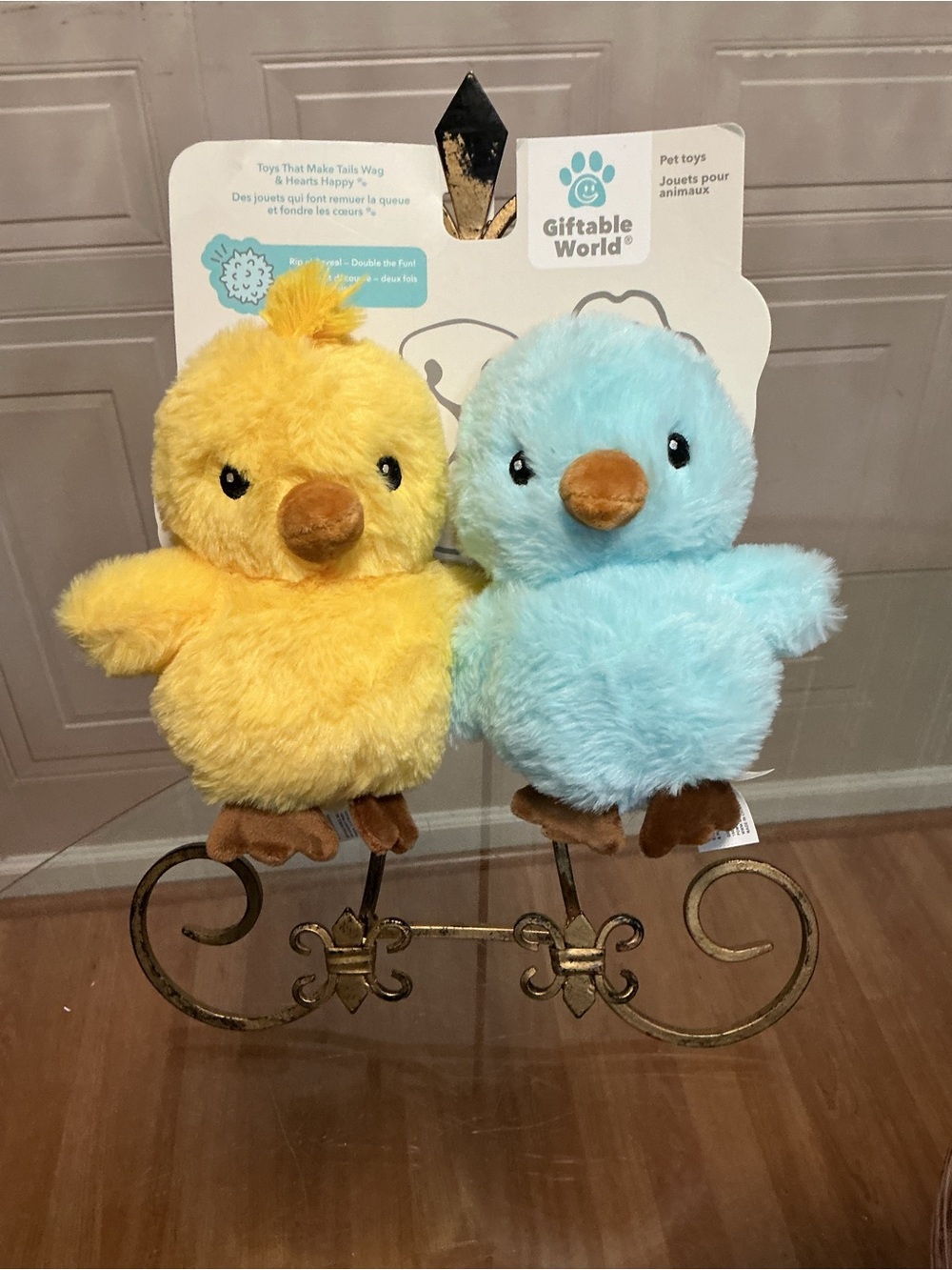 Giftable World  Set Of Animal Ball Chicken &  Pig 7” Dog Toy With Squeaker .